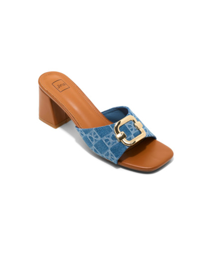 Mule talon decrochee femme jean