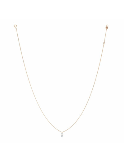 Collier La Brune & La Blonde 360° Duo en or rose et diamants de 0.20ct