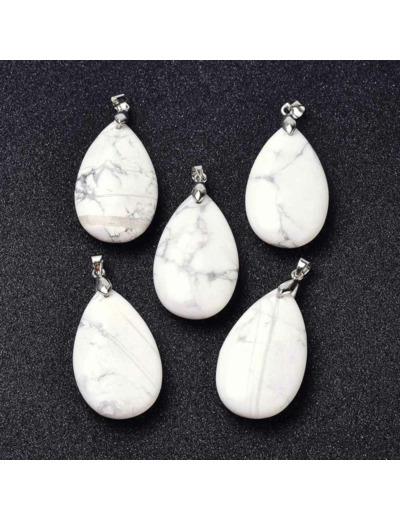 Pendentif howlite forme larme