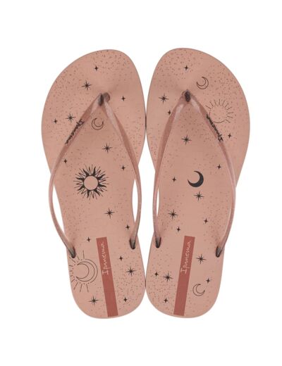 Tong femme pink glitter black pink ipanema