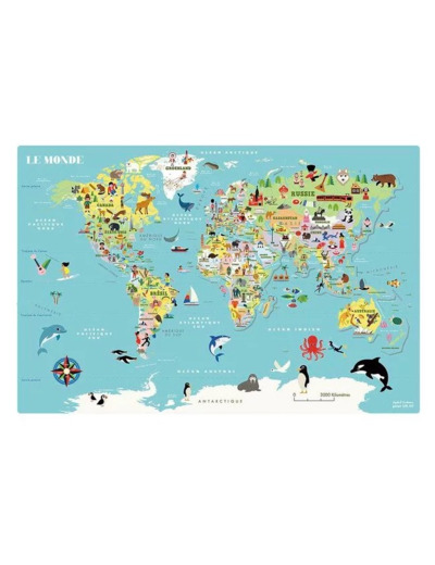 Carte Du Monde Magnet Ingela P Arrhenius - Vilac - 7612