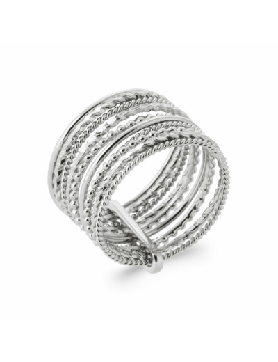 Bague en argent rhodié