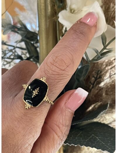 Bague onyx noir