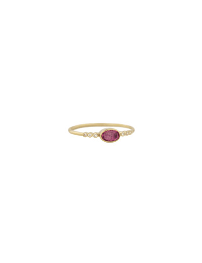 Céline Daoust - Bague Tourmaline Rose Diamants Or Jaune