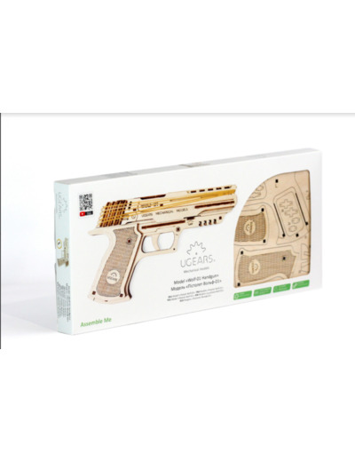 Pistolet Wolf-01 – Puzzle 3D en bois