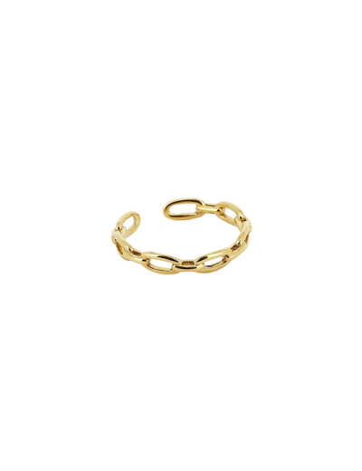 Bague Zag en acier doré