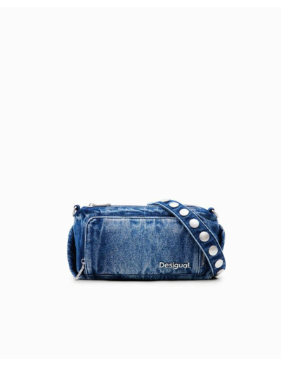 SAC A BANDOULIERE S DENIM CLOUS