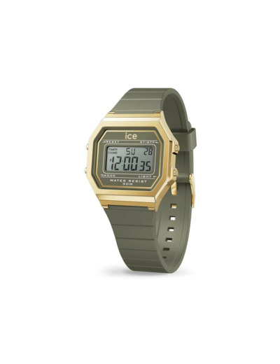 Montre Ice-Watch ICE digit retro Khaki Gold