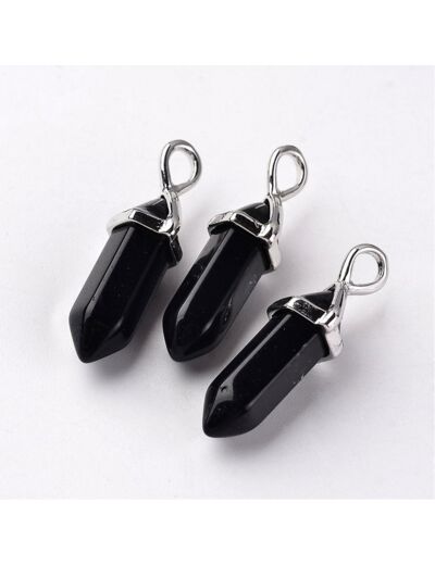 Balle pendentif obsidienne naturelles