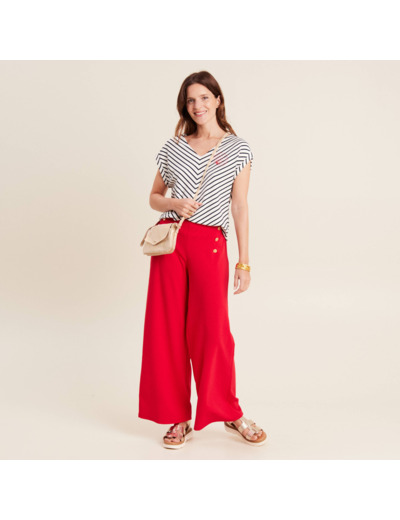 Pantalon large à pont