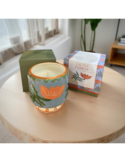 Bougie Adopo 226g - Fleur cactus céramic