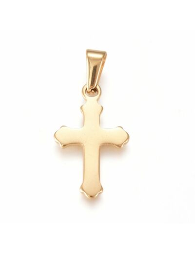 Pendentif croix en acier inoxydable