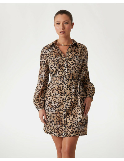 MINI ROBE-CHEMISE IMPRIMÉ