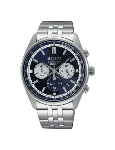 Seiko - SPORT QUARTZ CHRONO Fond bleu