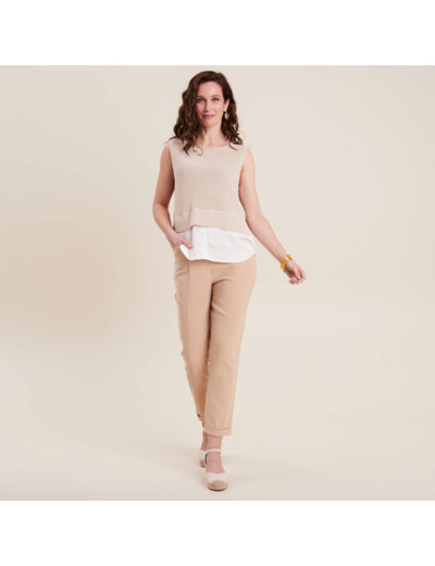Pull sans manches 2-en-1