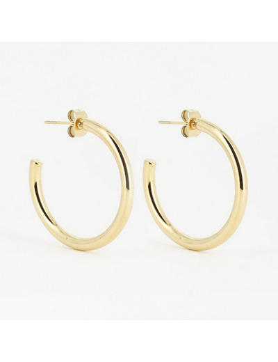 Boucles d'oreilles ZAG en acier doré