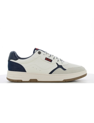 Basket homme blanc marine