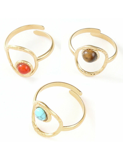 VINTAGE BAGUE ANNEAU ET PIERRE