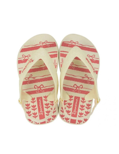 Tong bebe fille beige yellow pink