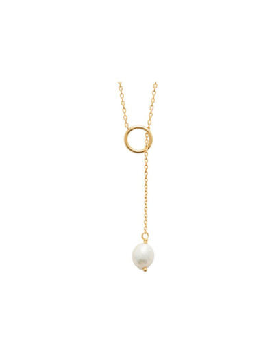 Collier en plaqué or et perle de culture