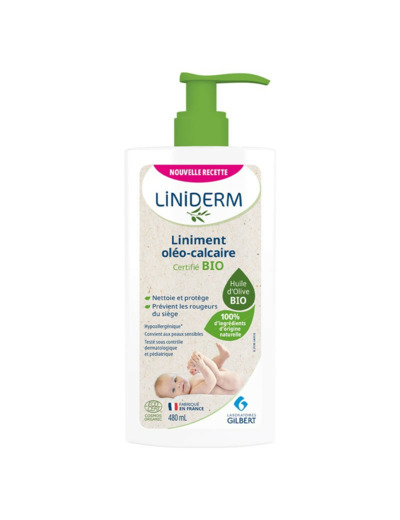 LINIMENT OLEO-CALCAIRE BIO LINIDERM LABORATOIRES GILBERT 480ML+POMPE