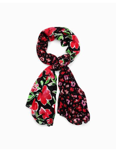 FOULARD RECTANGULAIRE FLEURS