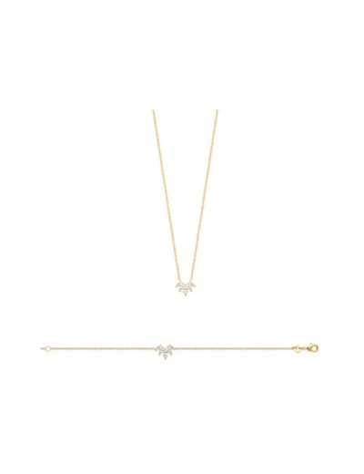 Collier en plaqué or et oxyde de zirconium