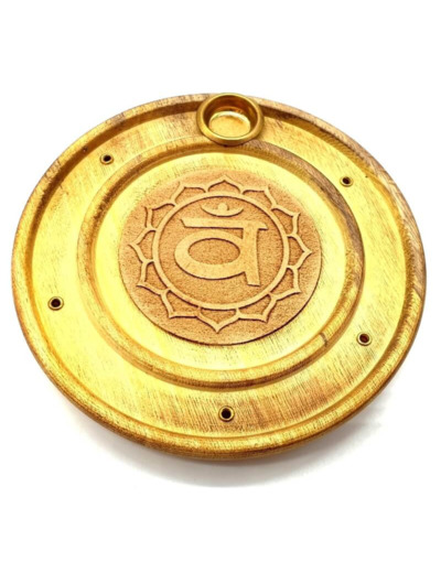 PORTE ENCENS BOIS ROND CHAKRA