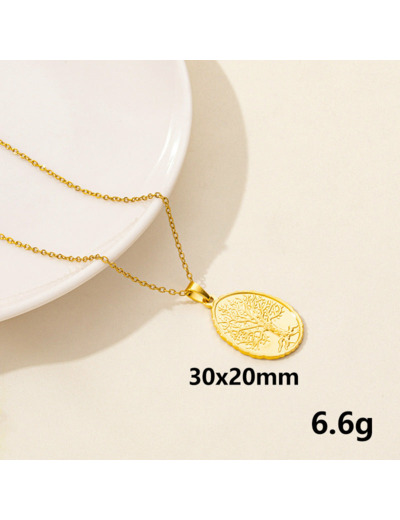 Collier arbre de vie ovale