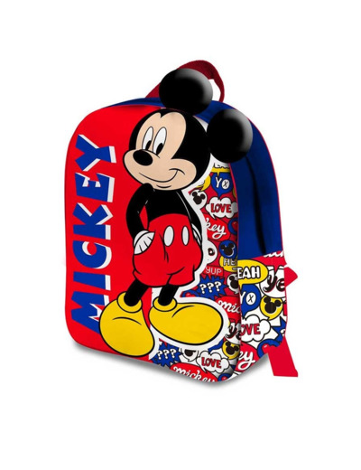 Sac a dos garcon rouge mickey