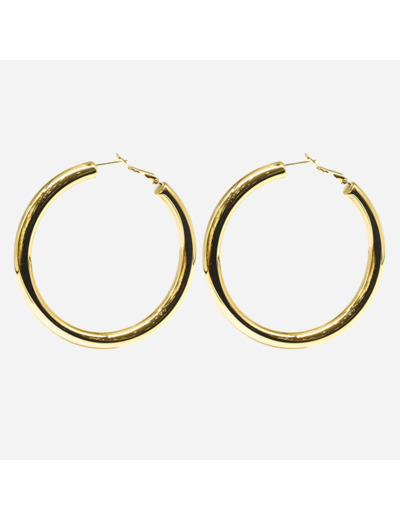Boucles d'oreilles ZAG en acier doré