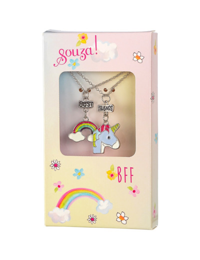 Set cadeau Best Friends Colliers Licornes, Argente - 106419 - Souza For Kids