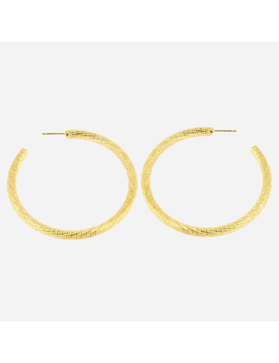 Boucles d'oreilles ZAG en acier doré