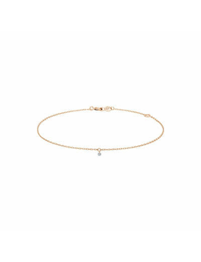 Bracelet La Brune & La Blonde 360° en or rose et diamant de 0.07ct