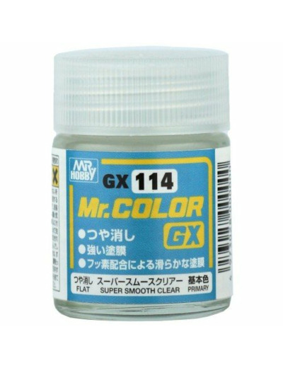 GUNZE GX-114 MR. COLOR GX SUPER SMOOTH CLEAR FLAT (18ML)