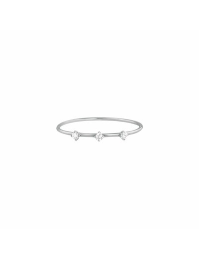 Bague Vanrycke Stardust en or blanc et 3 diamants