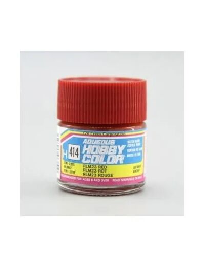 PEINTURE MAQUETTE MR HOBBY H414 ROUGE RLM 23 SATINE 10ML