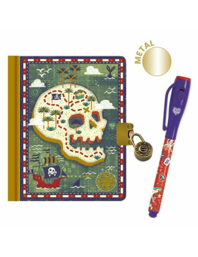 Carnet Secret de pirate et son stylo magique  - DJECO - DD03653