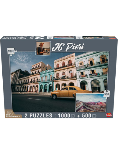 Puzzle JC PIERI - La Havane 1000 Pcs & Rainbow Mountain 500 Pcs