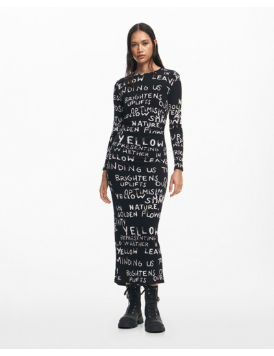 ROBE MIDI AVEC PHRASES