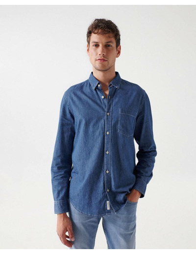 CHEMISE EN DENIM COUPE DROITE