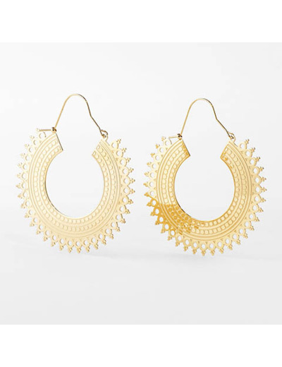 Boucles d'oreilles ZAG en acier doré