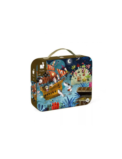 Valise Puzzle Pirates, la chasse au trésor 36 pcs - J02614 - JANOD