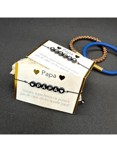 Bracelet « Papa » en cordon réglable