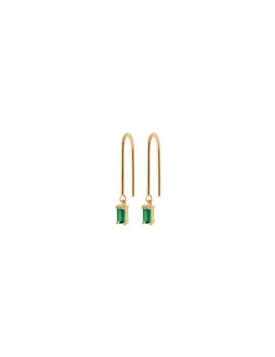 Boucles d'oreilles en plaqué or et oxydes de zirconium