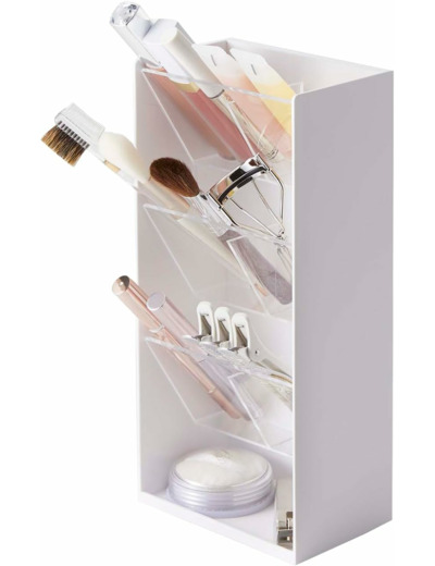 Yamazaki - Etui de rangement de maquillage -Tower blanc