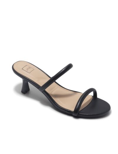 Mule talon decrochee femme noir