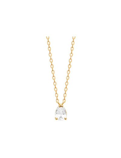 Collier en plaqué or et oxyde de zirconium
