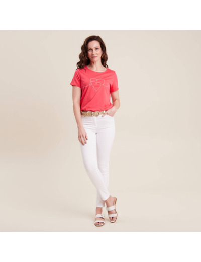 T-shirt manches courtes strass