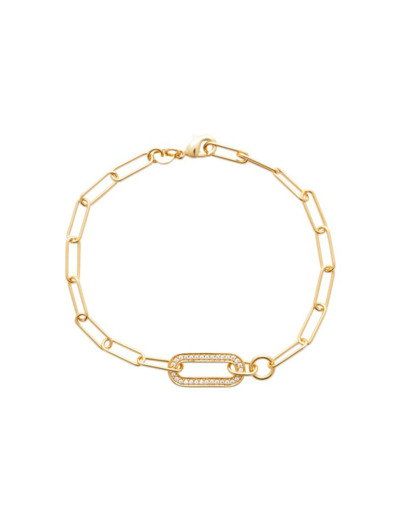 Bracelet en plaqué or et oxyde de zirconium